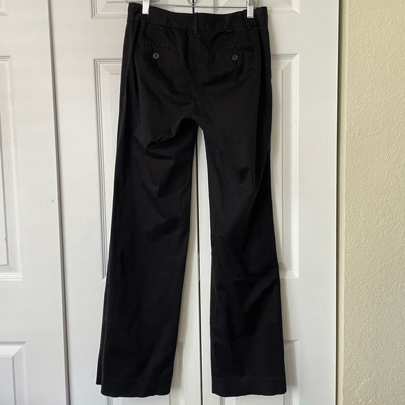 J. Crew Black Cotton Blend Cafe Trouser Pants • Business Casual • Size 0 🔴 - Picture 3 of 3